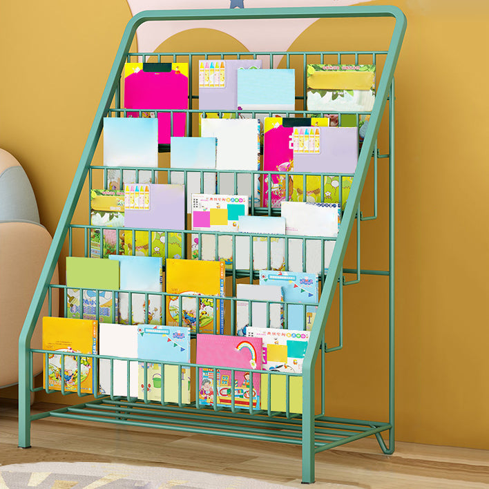 Moderne gesloten back ladder boekenplank metalen planken opgenomen boekenkast