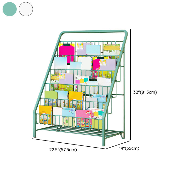 Moderne gesloten back ladder boekenplank metalen planken opgenomen boekenkast