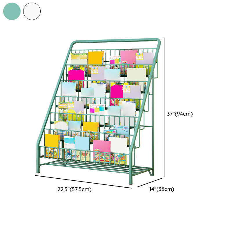 Moderne gesloten back ladder boekenplank metalen planken opgenomen boekenkast