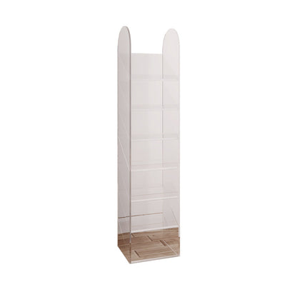 Modern Bookshelf Closed Back Standard Acrylic Bookcase for Study Room White Clearhalo 'Bookcases' 'furn' 'furn_bookcases' 'Furniture' 'Office Furniture' 7020025
