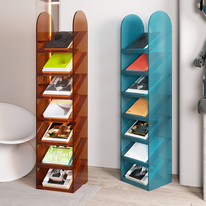 Modern Bookshelf Closed Back Standard Acrylic Bookcase for Study Room Clearhalo 'Bookcases' 'furn' 'furn_bookcases' 'Furniture' 'Office Furniture' 7020031