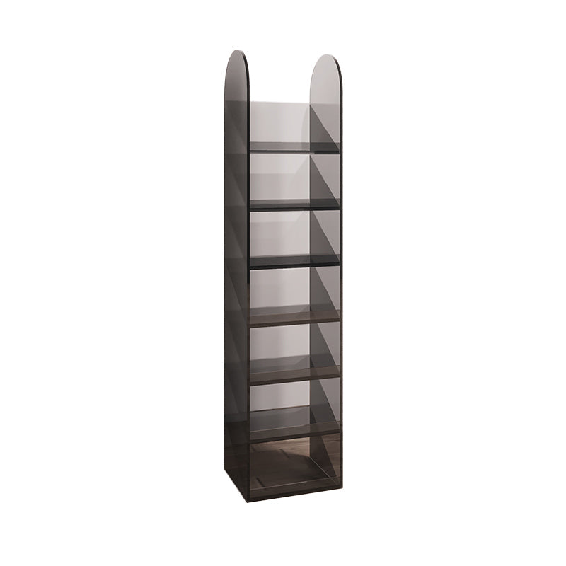 Modern Bookshelf Closed Back Standard Acrylic Bookcase for Study Room Grey Clearhalo 'Bookcases' 'furn' 'furn_bookcases' 'Furniture' 'Office Furniture' 7020032