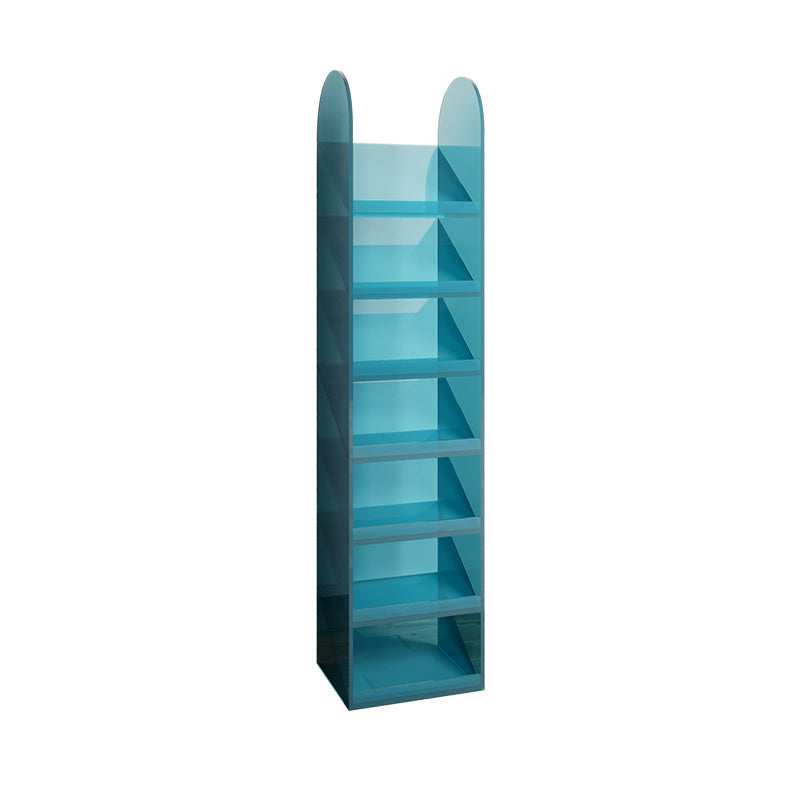 Modern Bookshelf Closed Back Standard Acrylic Bookcase for Study Room Lake Blue Clearhalo 'Bookcases' 'furn' 'furn_bookcases' 'Furniture' 'Office Furniture' 7020033
