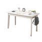 Solid Wood Rectangle Writing Desk Parsons Base 29.53-inch Tall Office Desk White Drawer Not Included Clearhalo 'furn' 'furn_office_desk' 'Furniture' 'Office Desks' 'Office Furniture' 'office_desk' 7020089