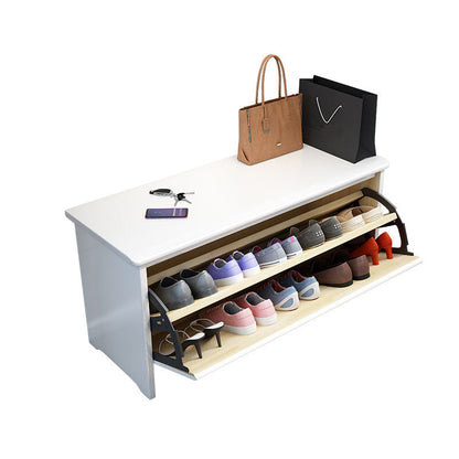 Panchina di ingresso Banca in legno con deposito con scarpe, larghezza 12 "