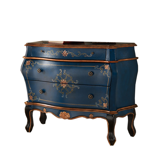 Cómoda Tradicional de Madera Cómoda Horizontal de 3 Cajones sin Espejo