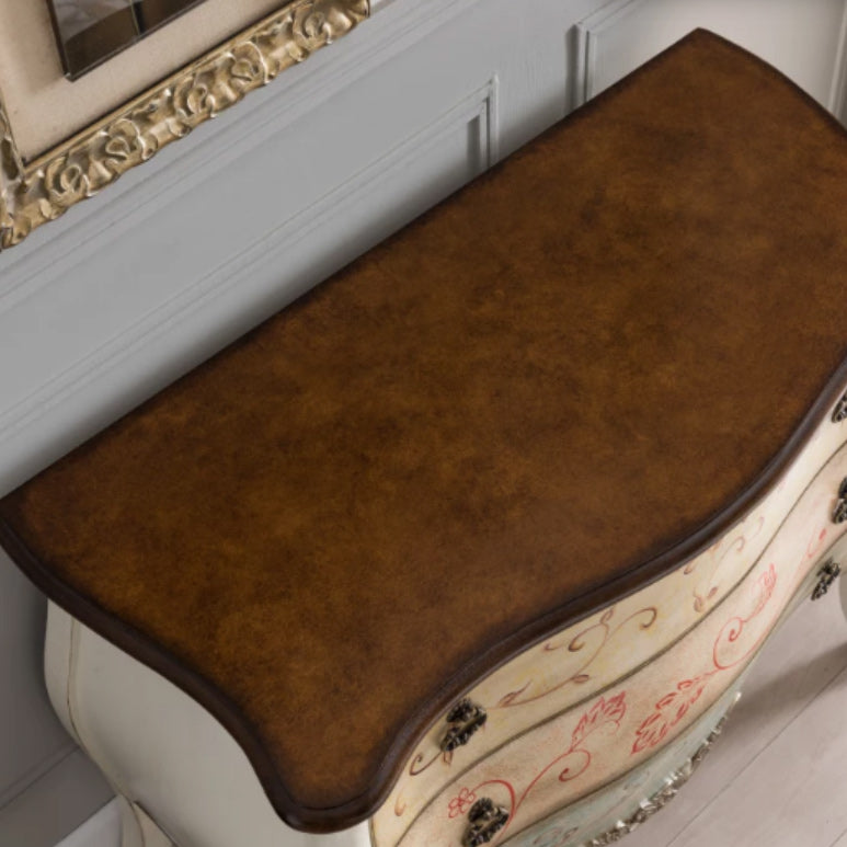 Cómoda Tradicional de Madera Cómoda Horizontal de 3 Cajones sin Espejo