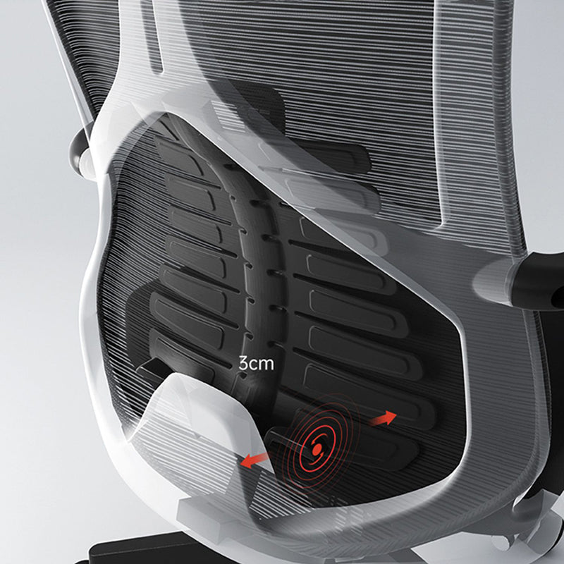 固定されたアームズデスクチェアモダンな調整可能なシートの高さスイベルチェア付きフットレスト