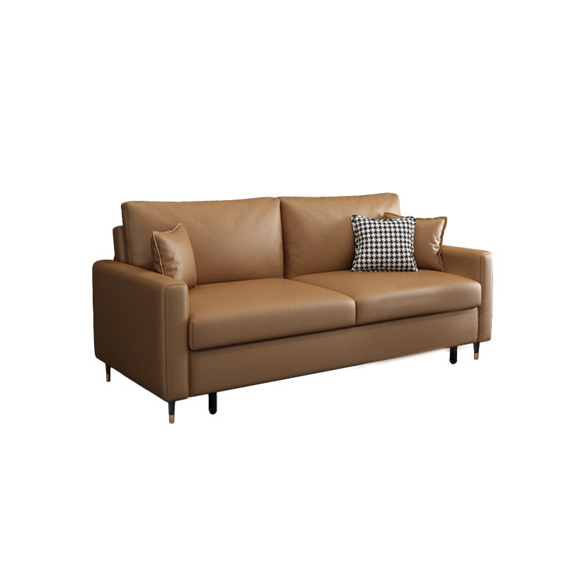 フェイクレザースリーパーソファ枕バック枕が含まれていました布団スリーパーソファ