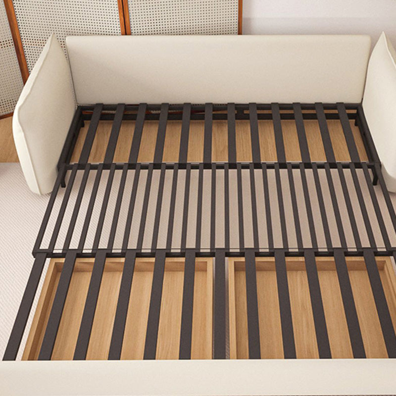 Divano divano in pelle bianca scandinava in pelle bondato