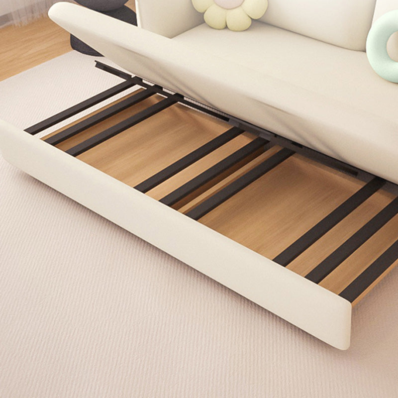 Divano divano in pelle bianca scandinava in pelle bondato