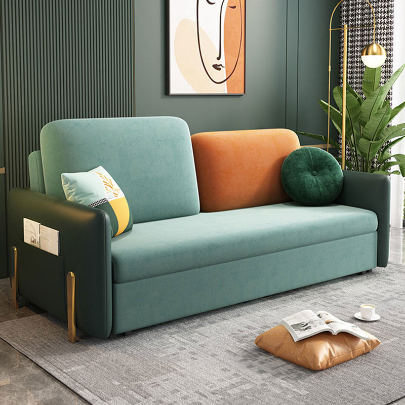35 "幅のグラムスリーパーソファ布団枕が含まれているグリーンスリーパーソファ