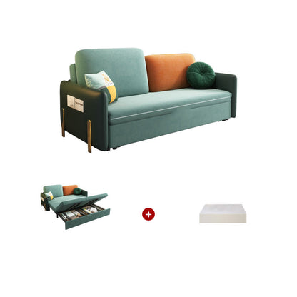35 "幅のグラムスリーパーソファ布団枕が含まれているグリーンスリーパーソファ