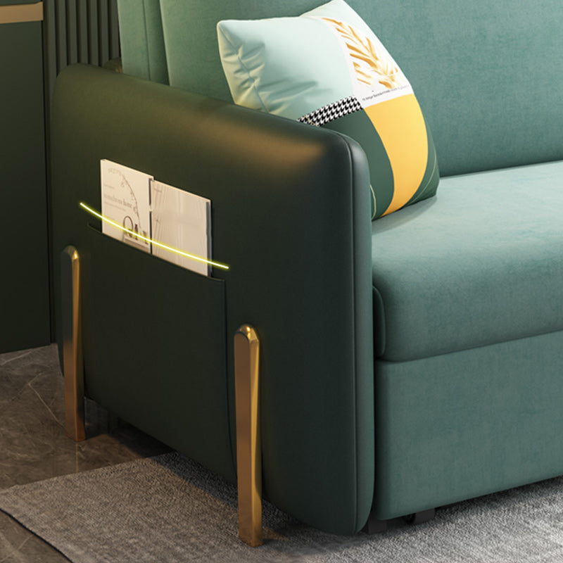 35 "幅のグラムスリーパーソファ布団枕が含まれているグリーンスリーパーソファ