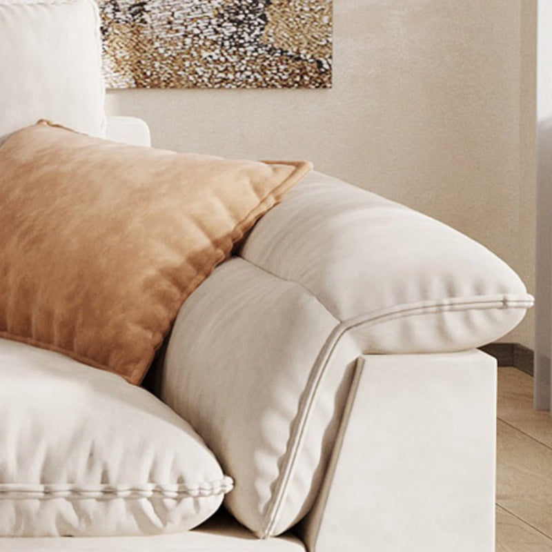 Divano imbottito nordico da 30,7 "divano alto dormiente con deposito