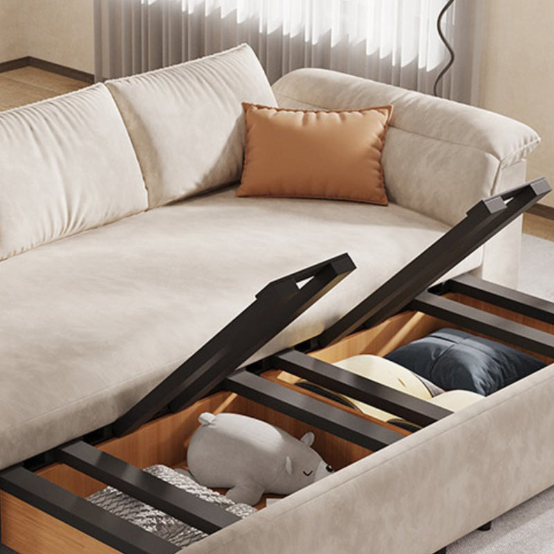 Divano imbottito nordico da 30,7 "divano alto dormiente con deposito