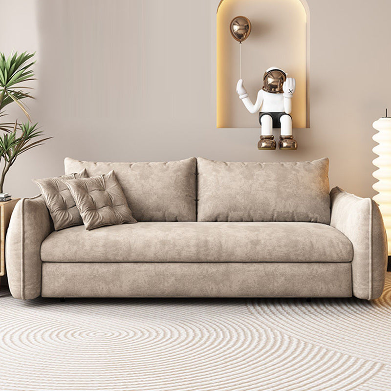 Divano in tessuto moderno letto marrone ridotto divano dormiente con archiviazione