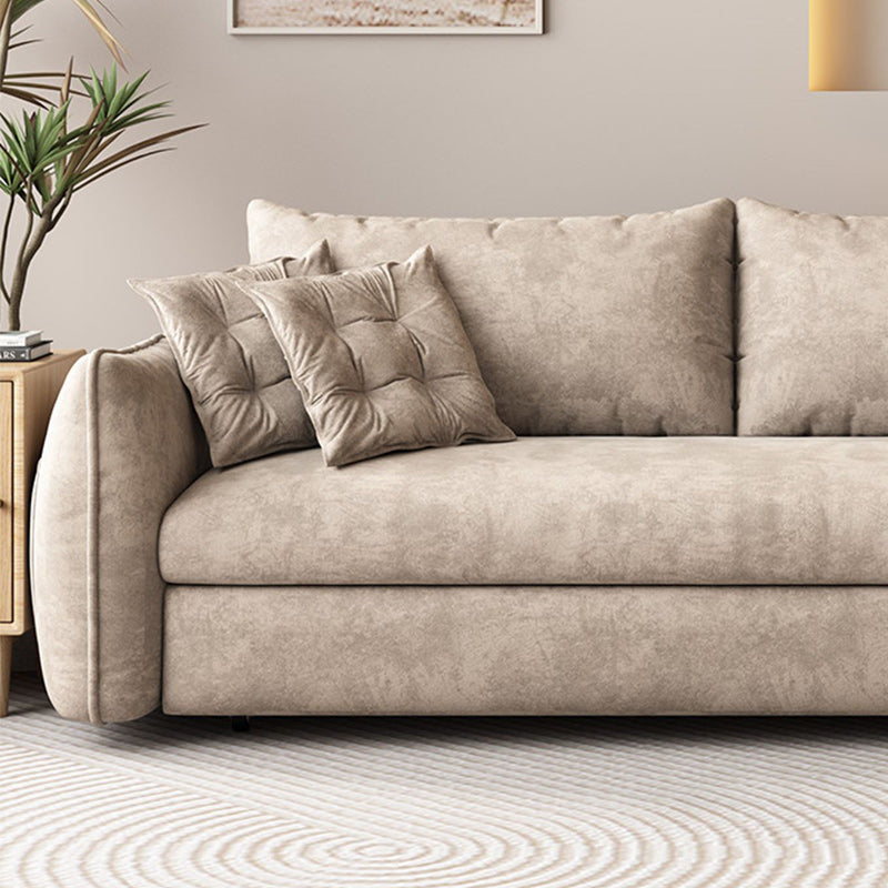 Divano in tessuto moderno letto marrone ridotto divano dormiente con archiviazione