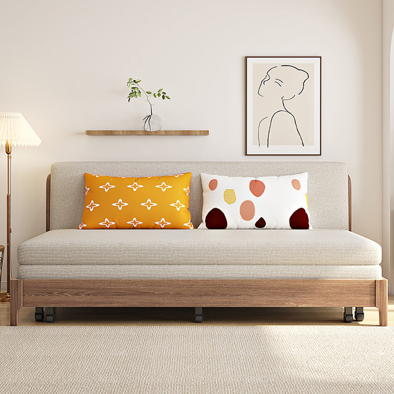 31 "de ancho Sofá de durmiente escandinavo Futón de madera Sofá para dormir plegable