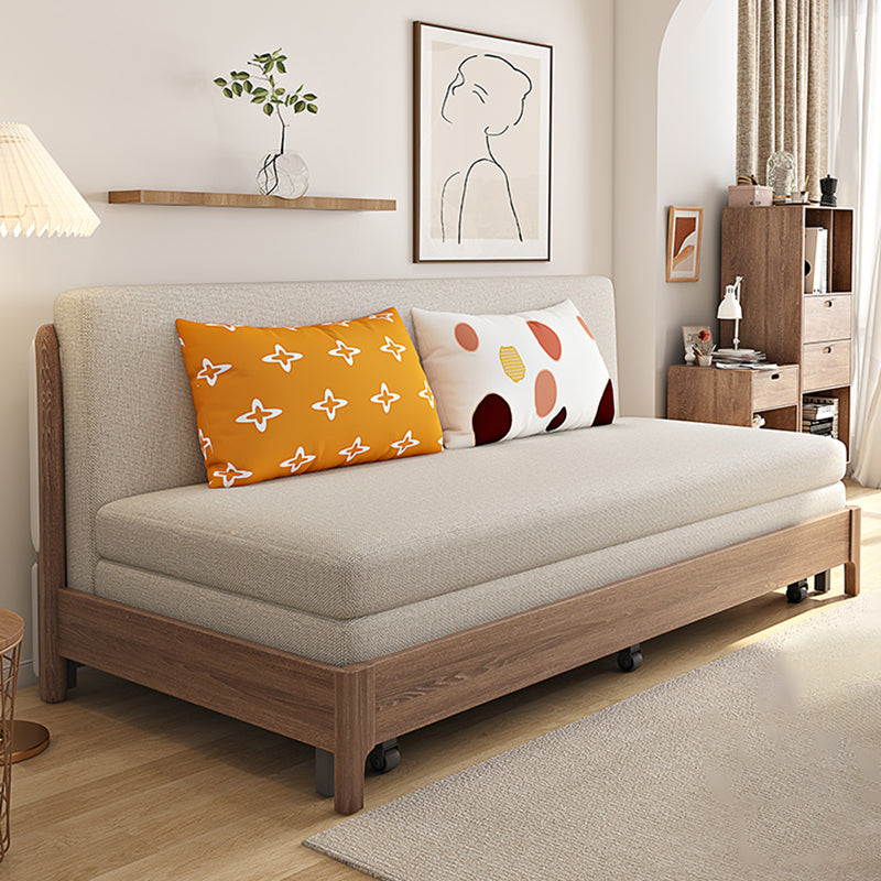 31 "de ancho Sofá de durmiente escandinavo Futón de madera Sofá para dormir plegable