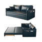 Modern Pillow Back Sleeper Sofa Blue Futon Sleeper Sofa Bed with Storage