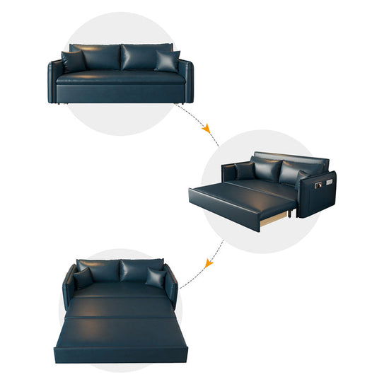 Divano per dormiente blu per dormiente blu per sonnolet cuscino moderno con deposito