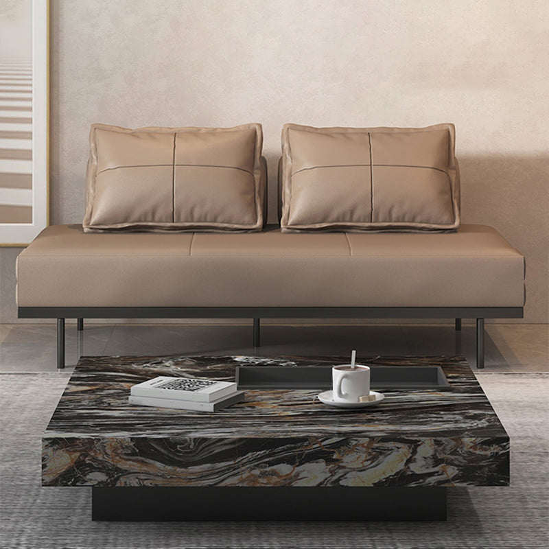 Faux Leather Sleeper Sofa Contemporary Futon Sleeper Sofa Bed Clearhalo 'furn' 'furn_futons' 'Furniture' 'Futons & Daybeds' 'Futons' 'Living Room Furniture' 7024370