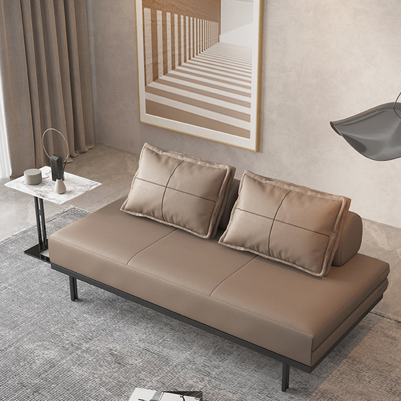 Faux Leather Sleeper Sofa Contemporary Futon Sleeper Sofa Bed Clearhalo 'furn' 'furn_futons' 'Furniture' 'Futons & Daybeds' 'Futons' 'Living Room Furniture' 7024372