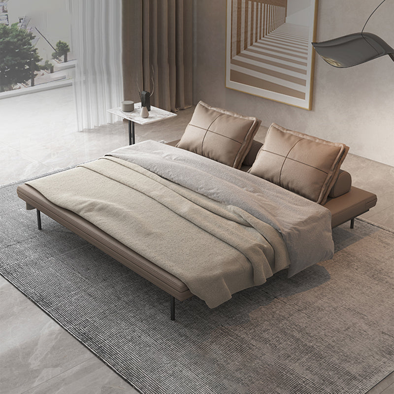 Faux Leather Sleeper Sofa Contemporary Futon Sleeper Sofa Bed Clearhalo 'furn' 'furn_futons' 'Furniture' 'Futons & Daybeds' 'Futons' 'Living Room Furniture' 7024374