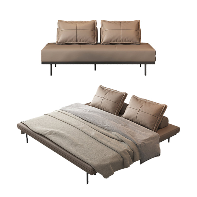 Faux Leather Sleeper Sofa Contemporary Futon Sleeper Sofa Bed Clearhalo 'furn' 'furn_futons' 'Furniture' 'Futons & Daybeds' 'Futons' 'Living Room Furniture' 7024375