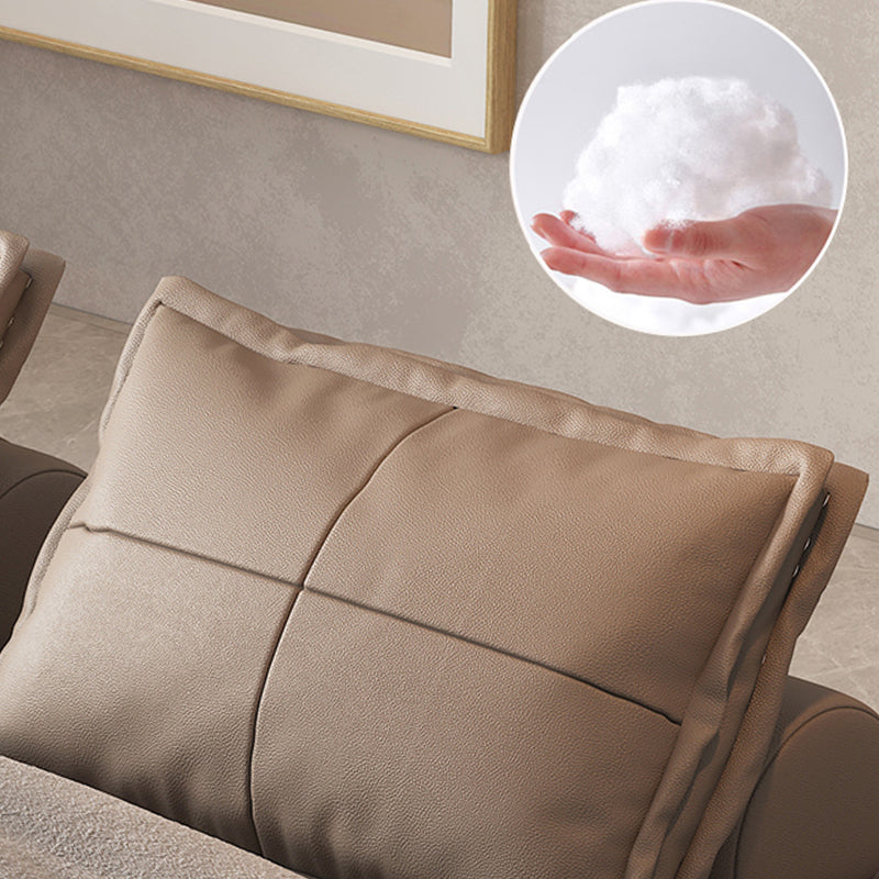 Faux Leather Sleeper Sofa Contemporary Futon Sleeper Sofa Bed Clearhalo 'furn' 'furn_futons' 'Furniture' 'Futons & Daybeds' 'Futons' 'Living Room Furniture' 7024382