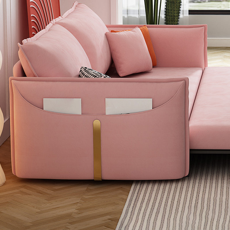 Sofás convertible de la cama del sofá cama de la cama de durmiente de Glam Futon en rosa