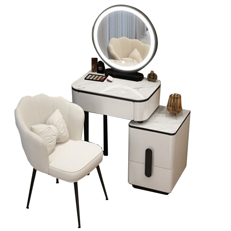 Leuchteter Spiegel Make-up Eitelkeit luxuriöser Schminktischhocker Set