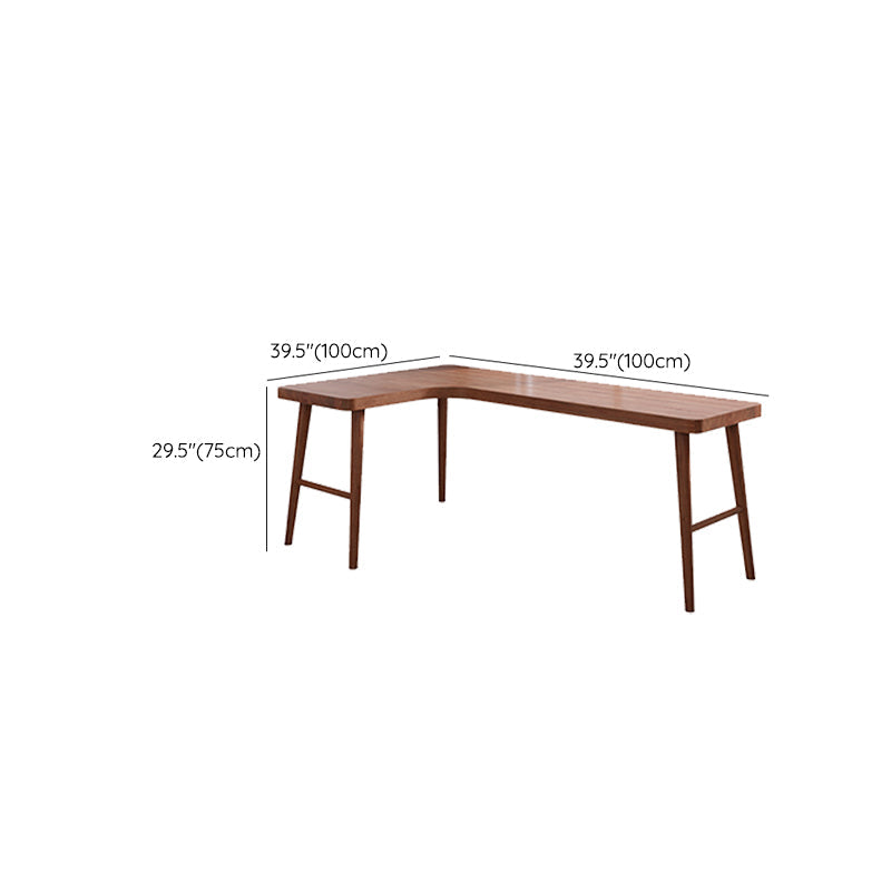 Modern Solid Wood Office Desk L-Shape Task Desks with 5-Legs for Home Clearhalo 'furn' 'furn_office_desk' 'Furniture' 'Office Desks' 'Office Furniture' 'office_desk' 7024794