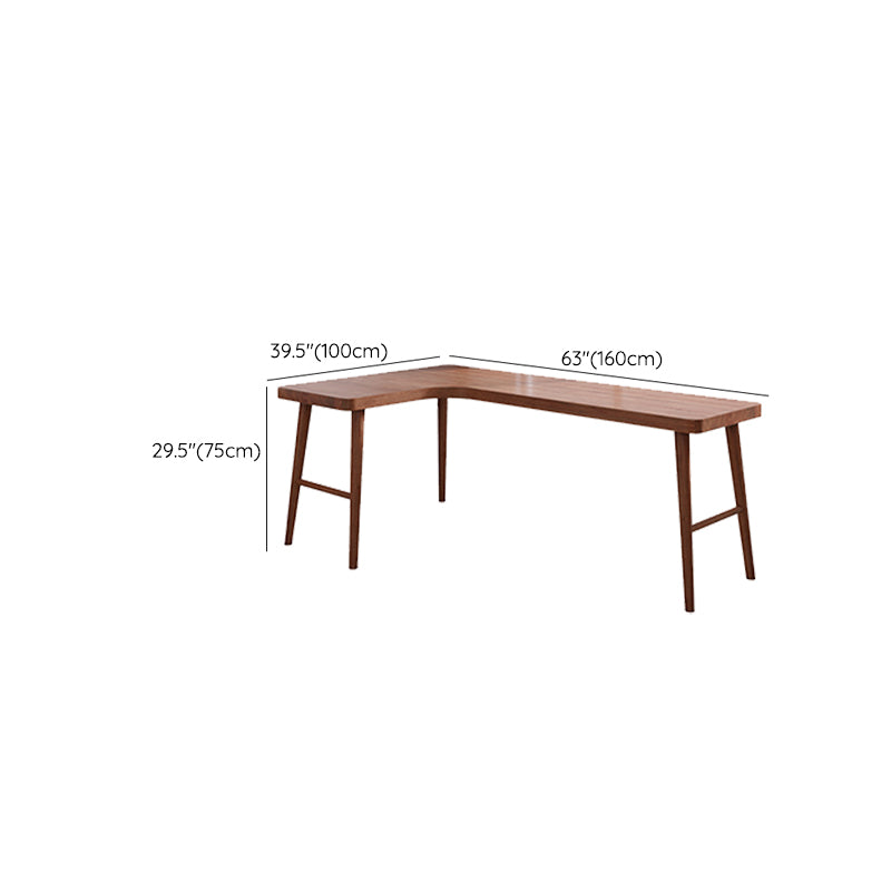 Modern Solid Wood Office Desk L-Shape Task Desks with 5-Legs for Home Clearhalo 'furn' 'furn_office_desk' 'Furniture' 'Office Desks' 'Office Furniture' 'office_desk' 7024808