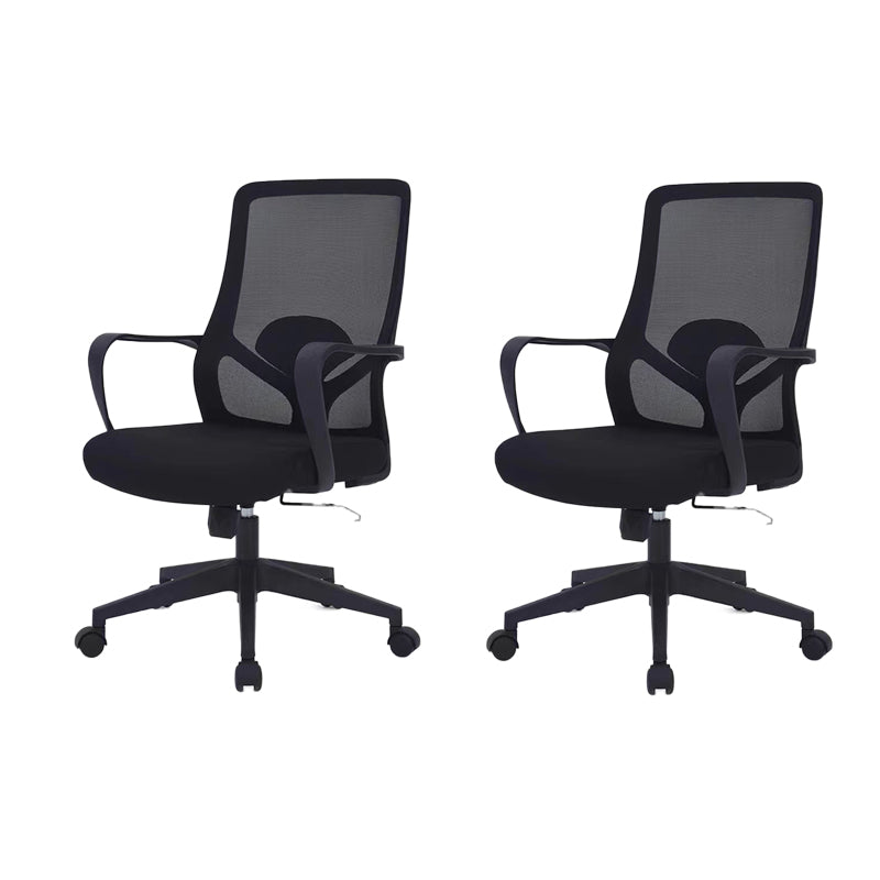 モダンオフィスチェア固定腕調整可能なシート高さデスクチェア