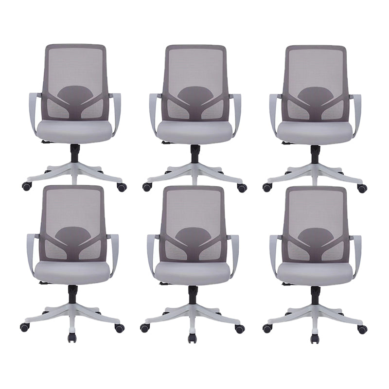 モダンオフィスチェア固定腕調整可能なシート高さデスクチェア