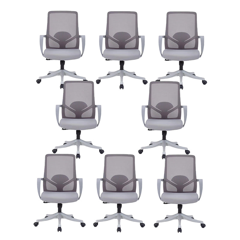 モダンオフィスチェア固定腕調整可能なシート高さデスクチェア