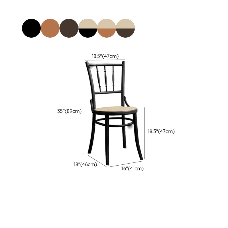 Chaise latéral en bois massif piste de restauration arrière pour le salon