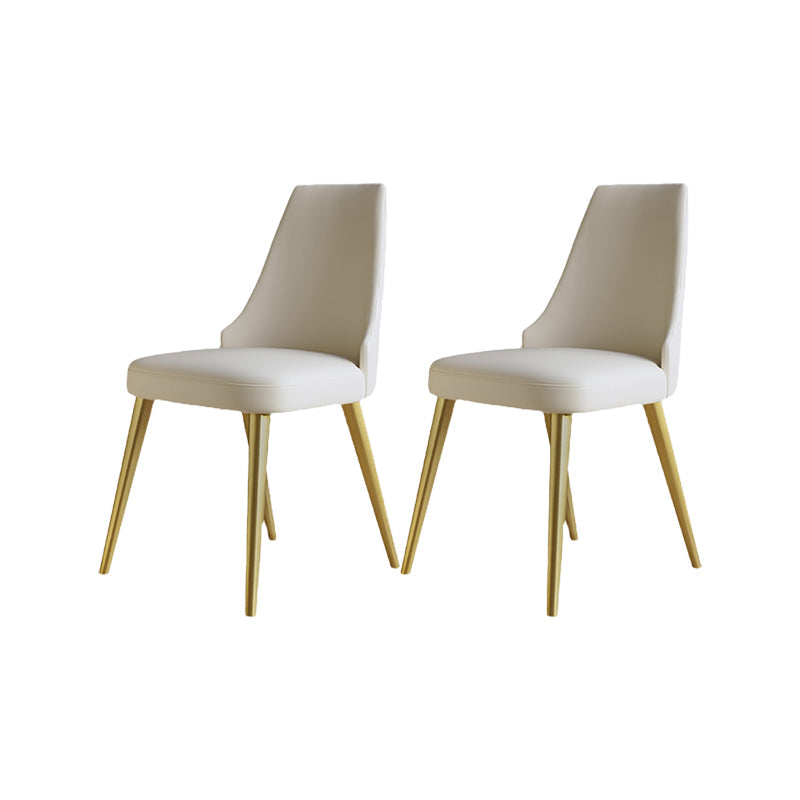 Silla lateral de metal de estilo nórdico silla de comedor lateral de oro para sala de estar