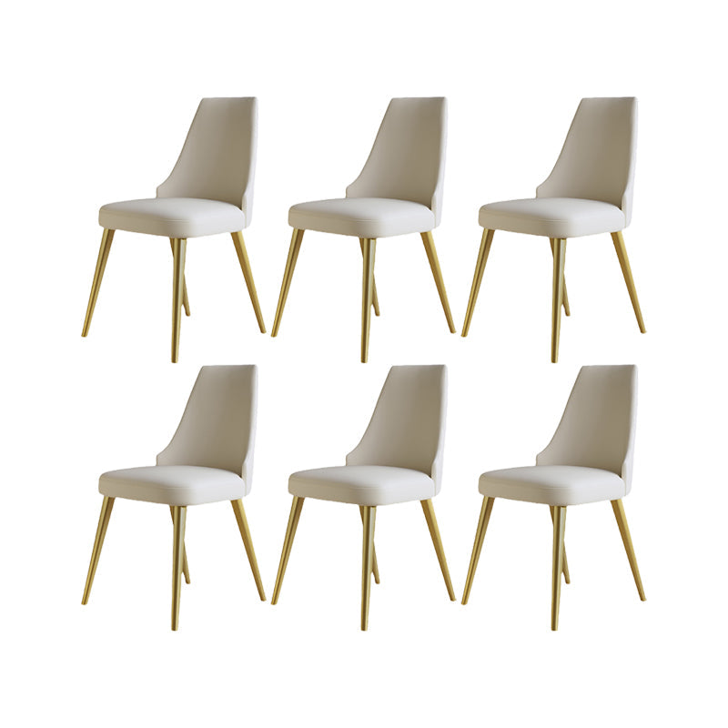 Silla lateral de metal de estilo nórdico silla de comedor lateral de oro para sala de estar