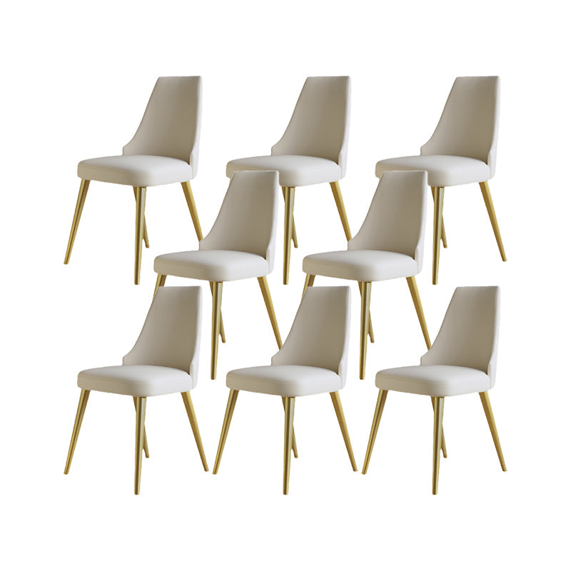 Silla lateral de metal de estilo nórdico silla de comedor lateral de oro para sala de estar
