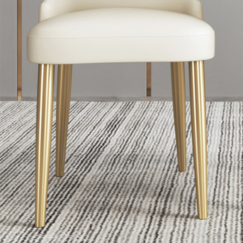 Silla lateral de metal de estilo nórdico silla de comedor lateral de oro para sala de estar