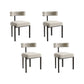 Modern Simple Side Chair Upholstered Side Dining Chair for Living Room Off-White 4 Piece Set Clearhalo 'Dining Chairs' 'Dining Tables & Seating' 'dining_chair' 'furn' 'furn_dining_chair' 'Furniture' 'Kitchen & Dining Furniture' 7028409