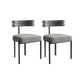 Modern Simple Side Chair Upholstered Side Dining Chair for Living Room Grey 2 Piece Set Clearhalo 'Dining Chairs' 'Dining Tables & Seating' 'dining_chair' 'furn' 'furn_dining_chair' 'Furniture' 'Kitchen & Dining Furniture' 7028426
