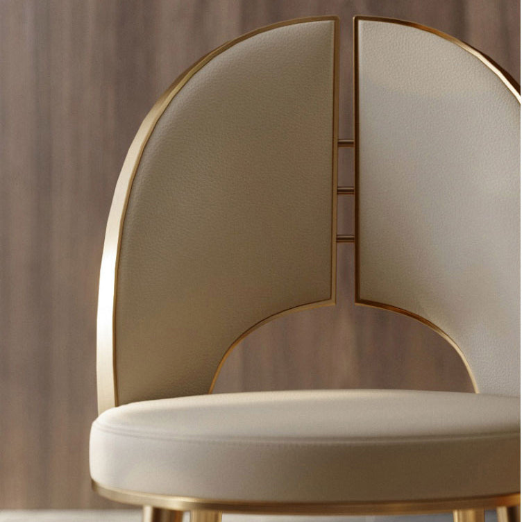 Nordic Style Side Chair Faux Leather Dining Chair with Metal Base for Home Use Clearhalo 'Dining Chairs' 'Dining Tables & Seating' 'dining_chair' 'furn' 'furn_dining_chair' 'Furniture' 'Kitchen & Dining Furniture' 7028454