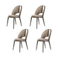 Nordic Style Side Chair Faux Leather Dining Chair with Metal Base for Home Use Grey 4 Piece Set Clearhalo 'Dining Chairs' 'Dining Tables & Seating' 'dining_chair' 'furn' 'furn_dining_chair' 'Furniture' 'Kitchen & Dining Furniture' 7028455