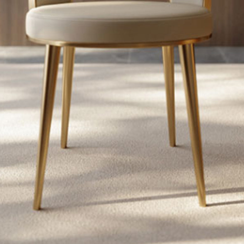 Nordic Style Side Chair Faux Leather Dining Chair with Metal Base for Home Use Clearhalo 'Dining Chairs' 'Dining Tables & Seating' 'dining_chair' 'furn' 'furn_dining_chair' 'Furniture' 'Kitchen & Dining Furniture' 7028457