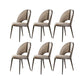 Nordic Style Side Chair Faux Leather Dining Chair with Metal Base for Home Use Grey 6 Piece Set Clearhalo 'Dining Chairs' 'Dining Tables & Seating' 'dining_chair' 'furn' 'furn_dining_chair' 'Furniture' 'Kitchen & Dining Furniture' 7028458