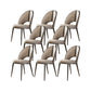 Nordic Style Side Chair Faux Leather Dining Chair with Metal Base for Home Use Grey 8 Piece Set Clearhalo 'Dining Chairs' 'Dining Tables & Seating' 'dining_chair' 'furn' 'furn_dining_chair' 'Furniture' 'Kitchen & Dining Furniture' 7028459
